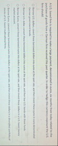 A U . S . based firm is required to make a large