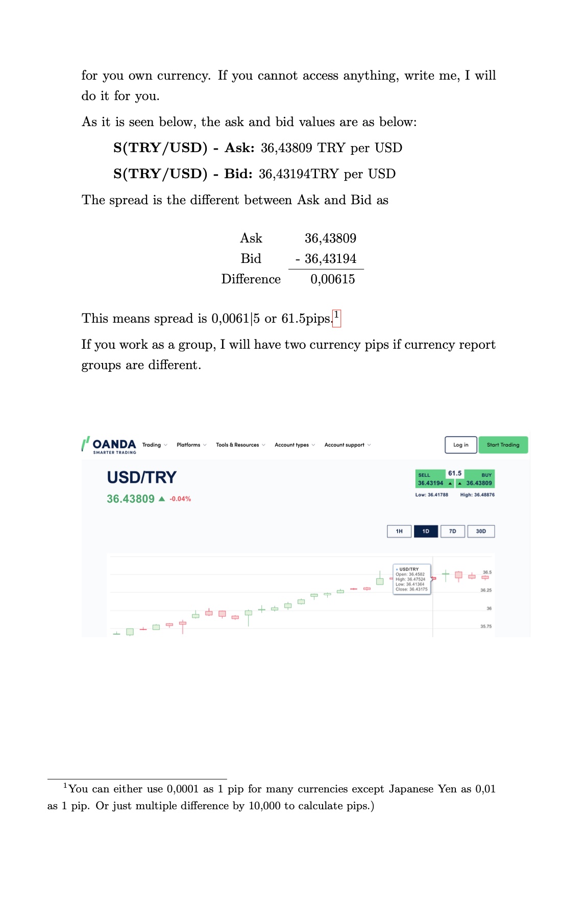 Using the currency that you will write a report,