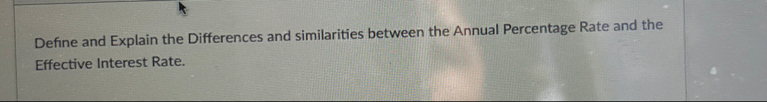 Define and Explain the Differences and