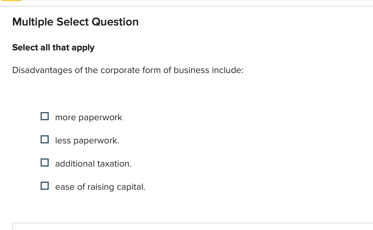answer this Multiple Select Question Select all