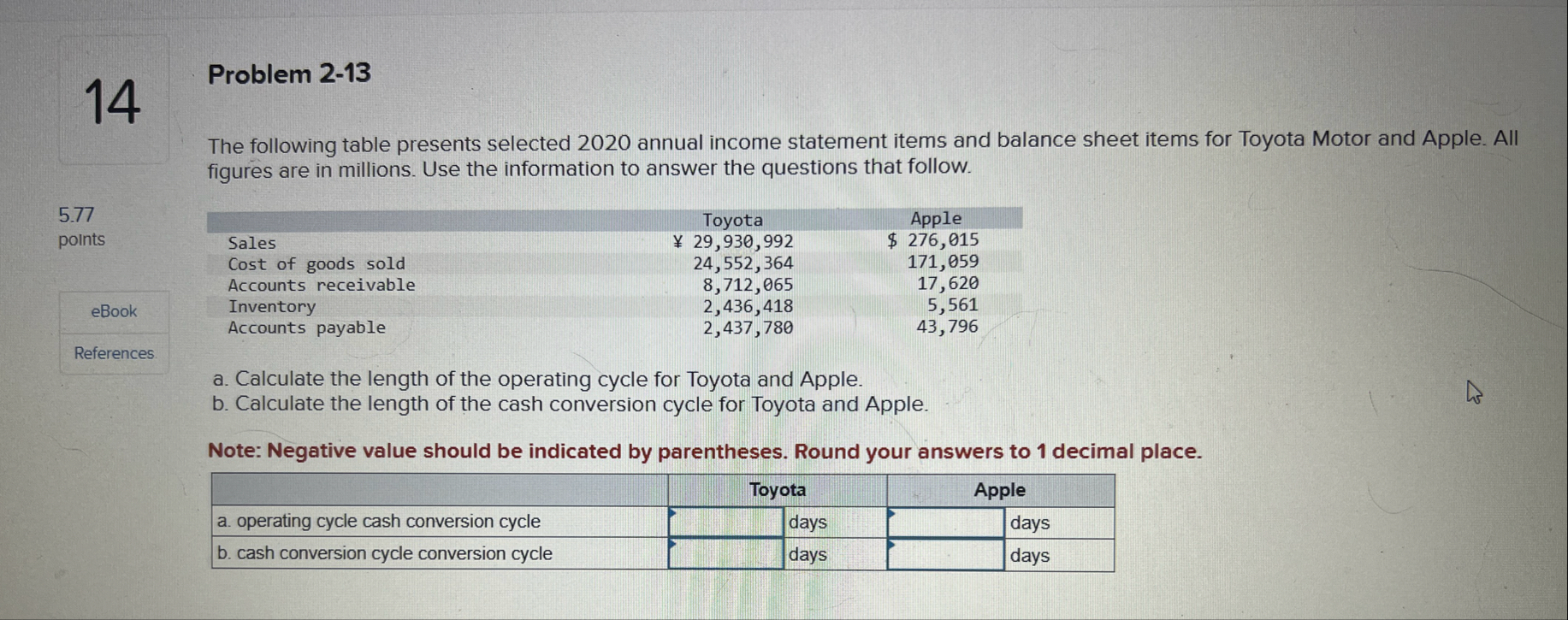 1 4 Problem 2 - 1 3 The following table presents