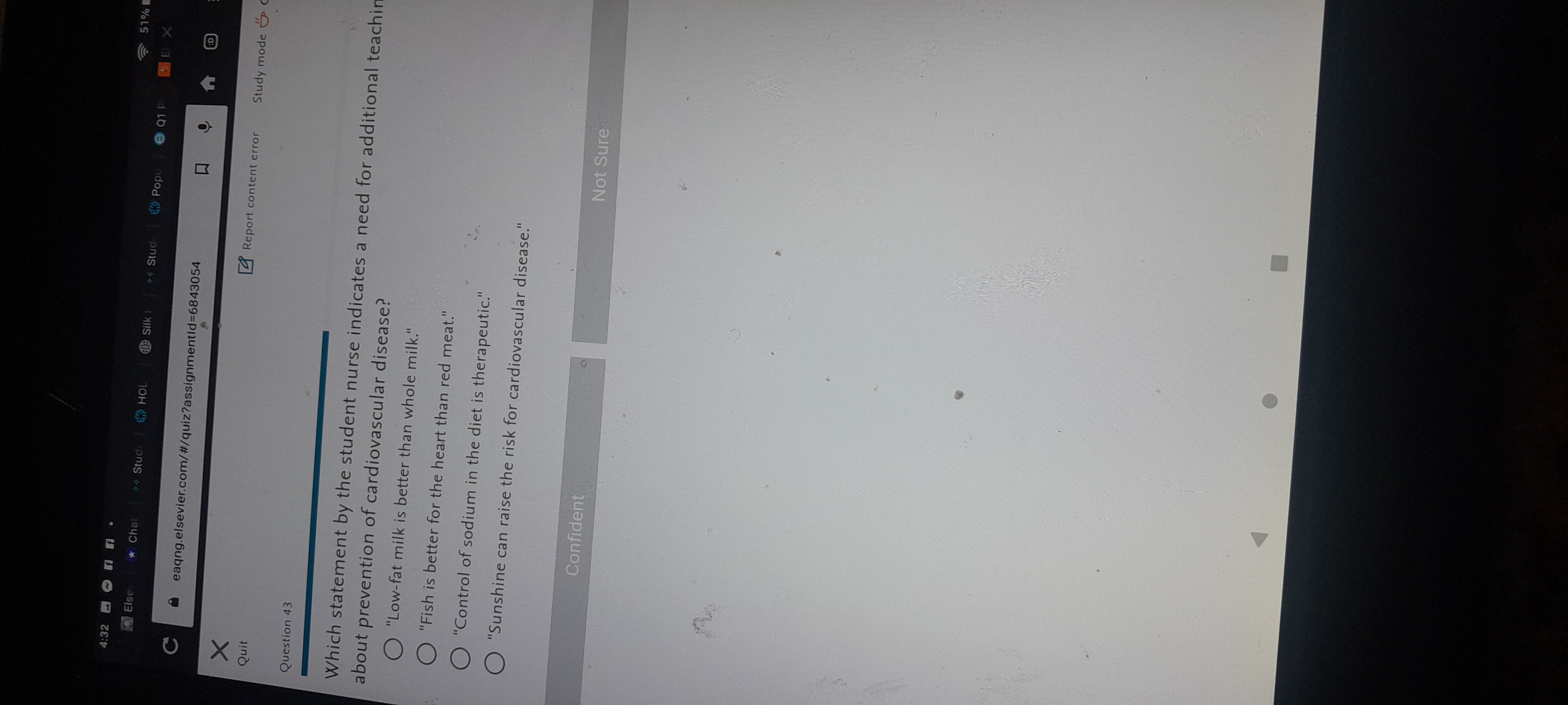 A 51% Else * Chat Stud 4 HOL 4 Silk 1 Stud His