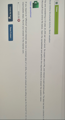 Videe Fxcel Online Structured Activity: Bond