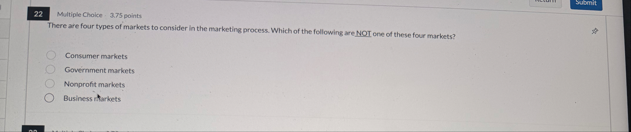 2 2 Multiple Choice - 3 . 7 5 points There are
