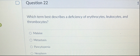 Question 2 2 1 Which term best describes a