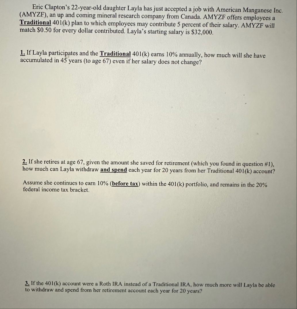 Eric Clapton's 2 2 - year - old daughter Layla