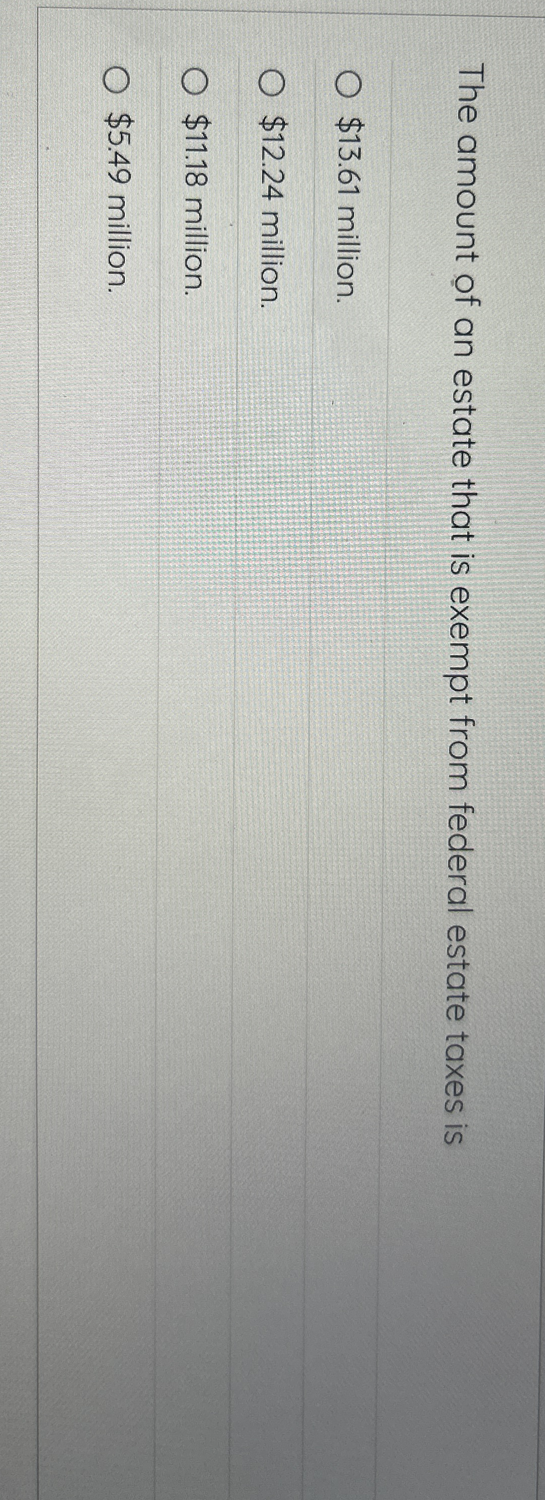 The amount of an estate that is exempt from
