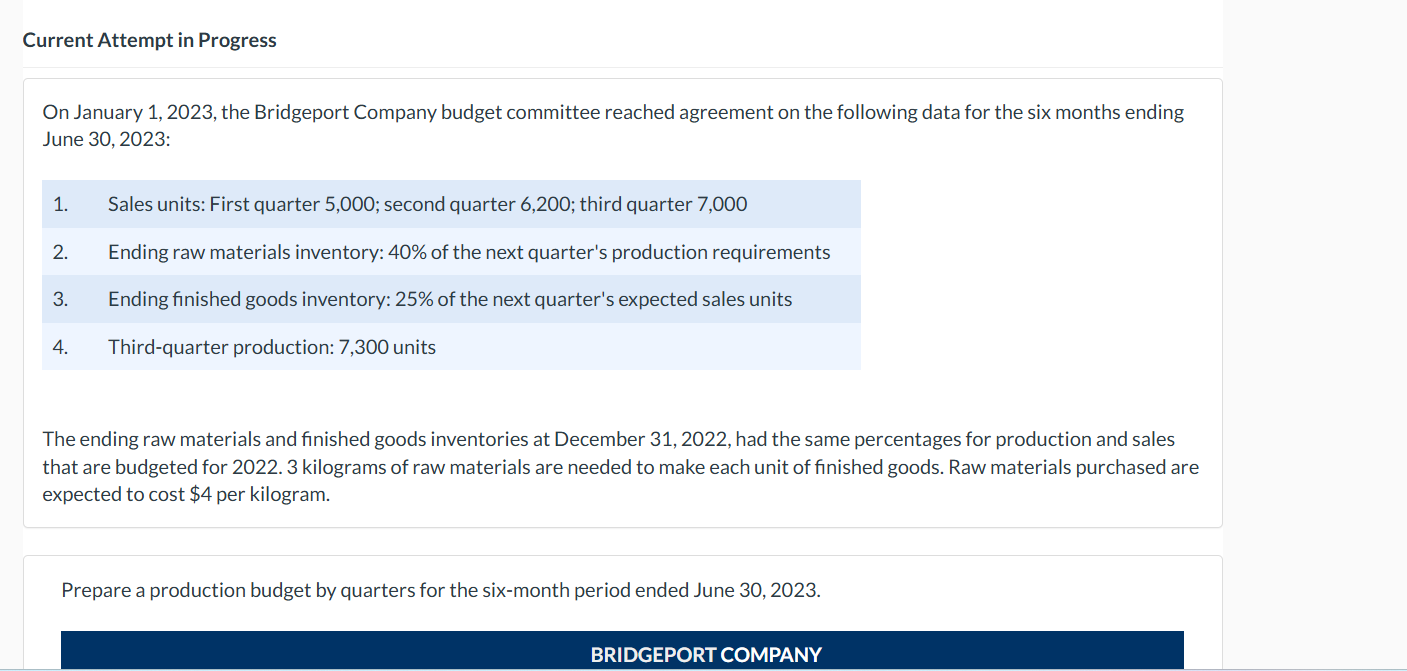 Current Attempt in Progress On January 1, 2023,