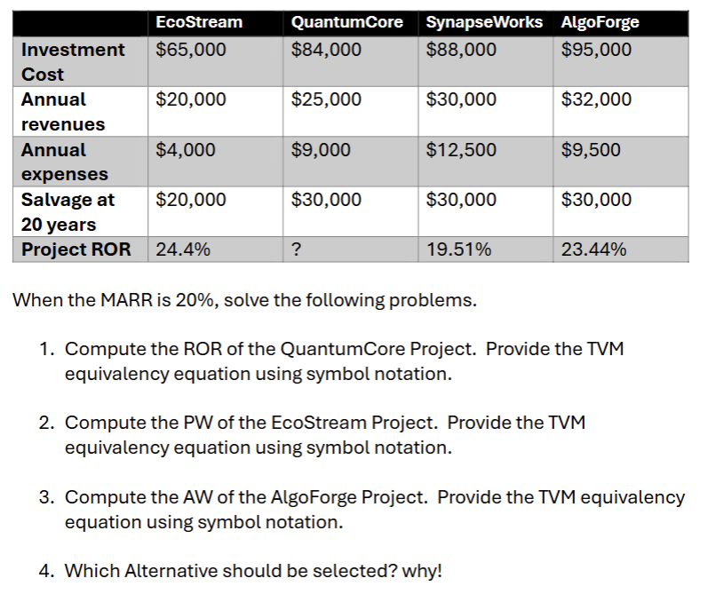 When the MARR is \ ( 2 0 \ % \ ) , solve the