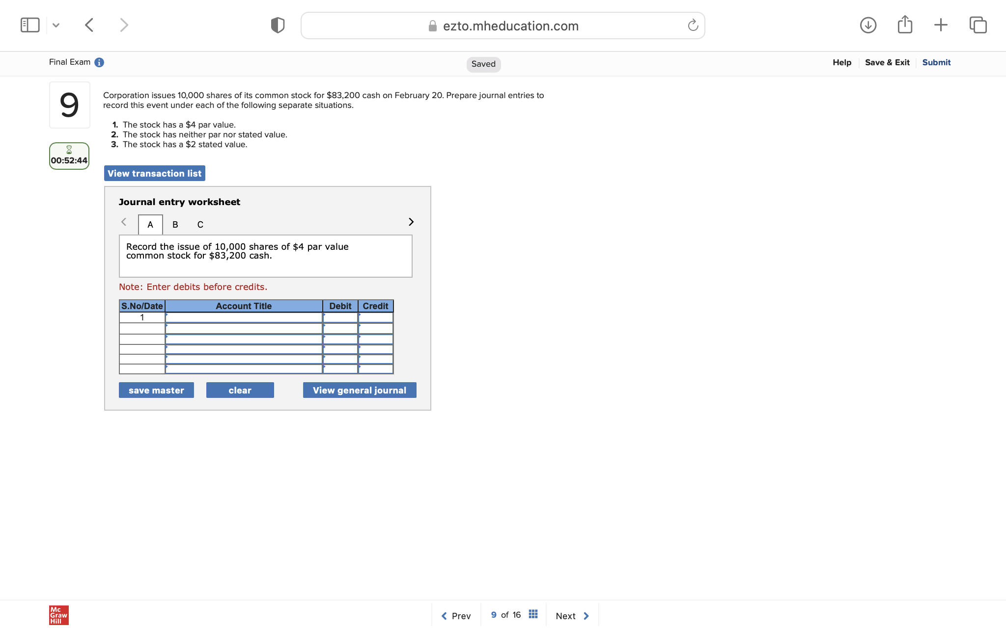 v ezto.mheducation.com + Final Exam @ Saved Help