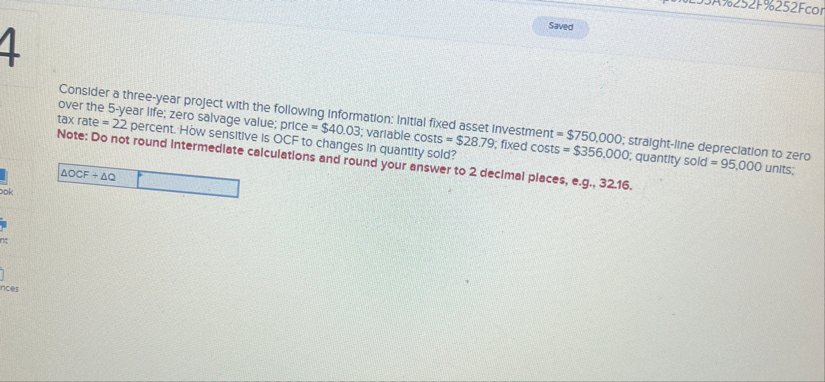 Saved Consider a three - year project with the