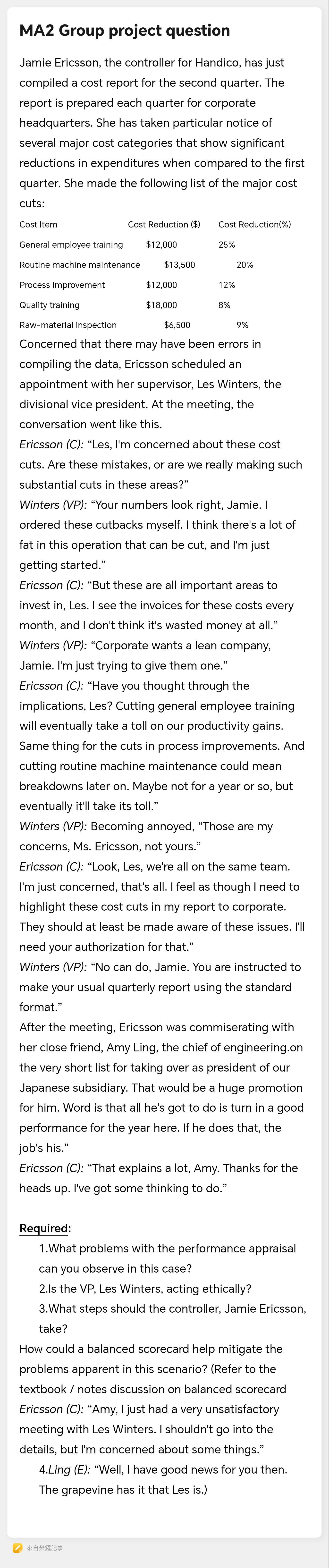 MA2 Group project question Jamie Ericsson, the