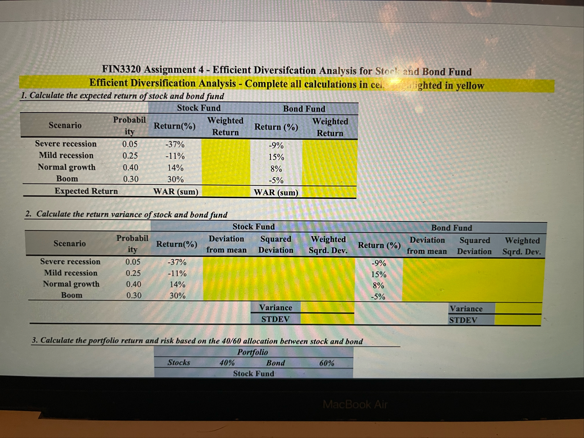 FIN 3 3 2 0 Assignment 4 - Efficient