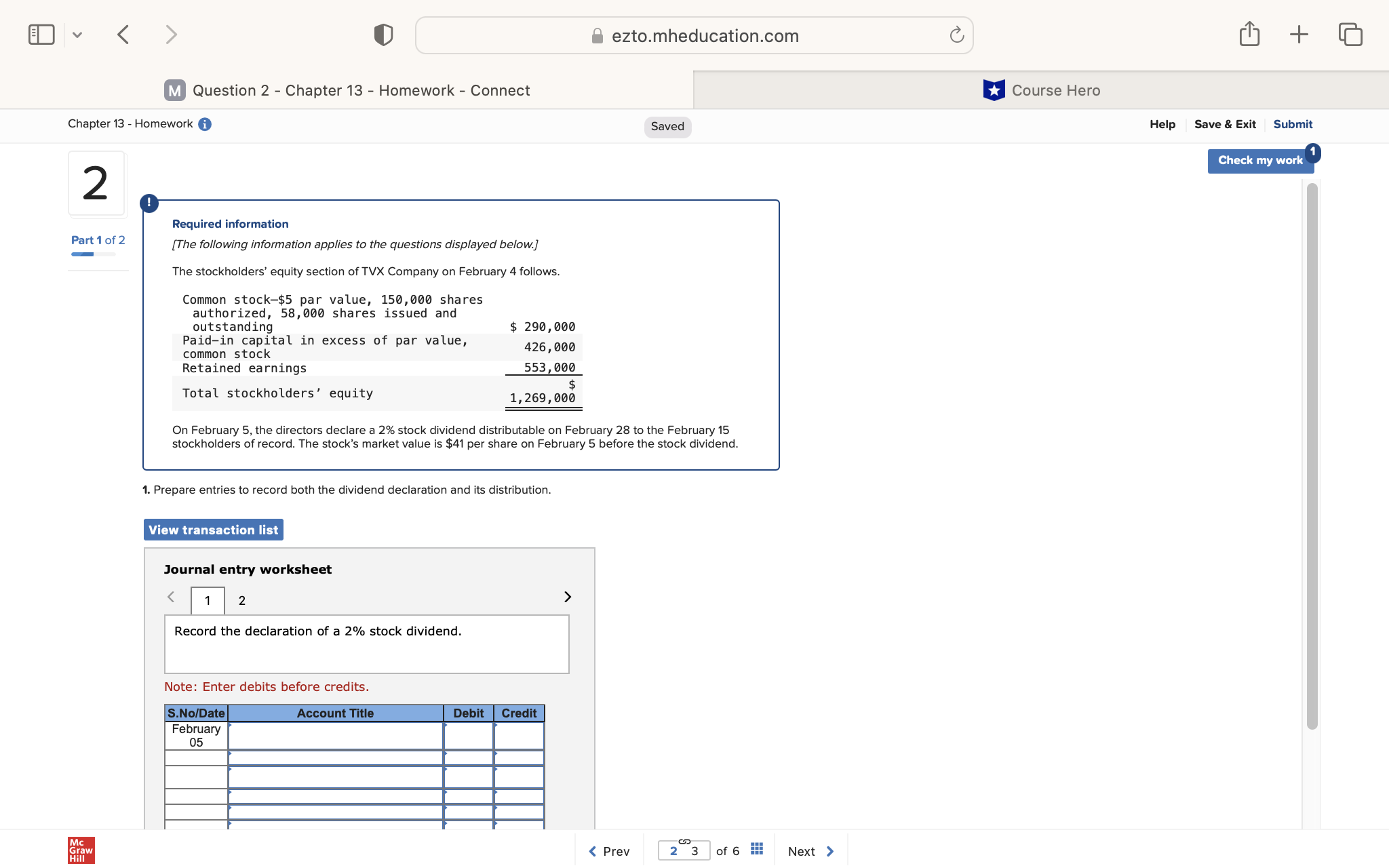 ffO- < i @ ezto.mheducation.com a a + oO Question