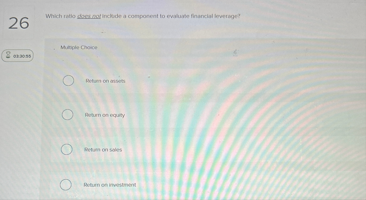 2 6 Which ratio does not include a component to