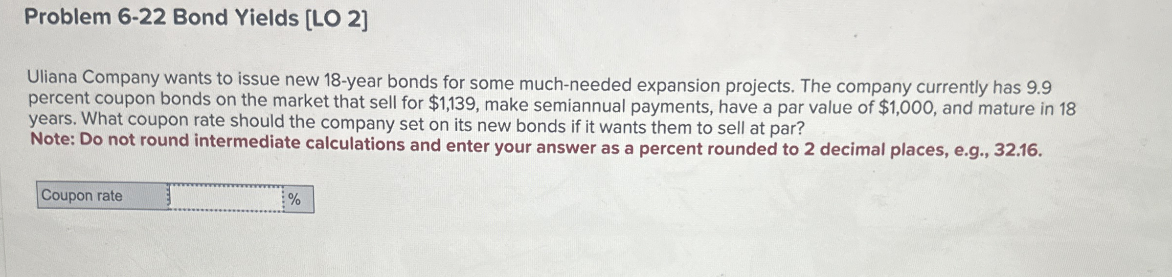 Problem 6 - 2 2 Bond Yields [ lO 2 ] Uliana