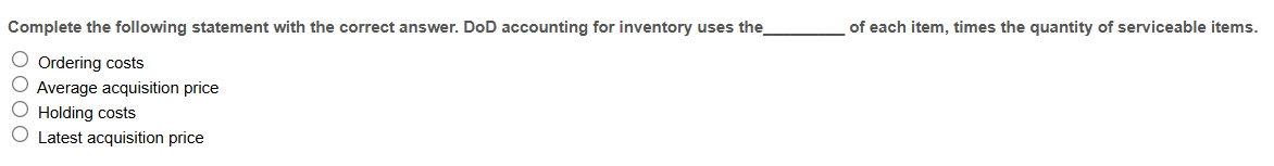 Complete the following statement with the correct