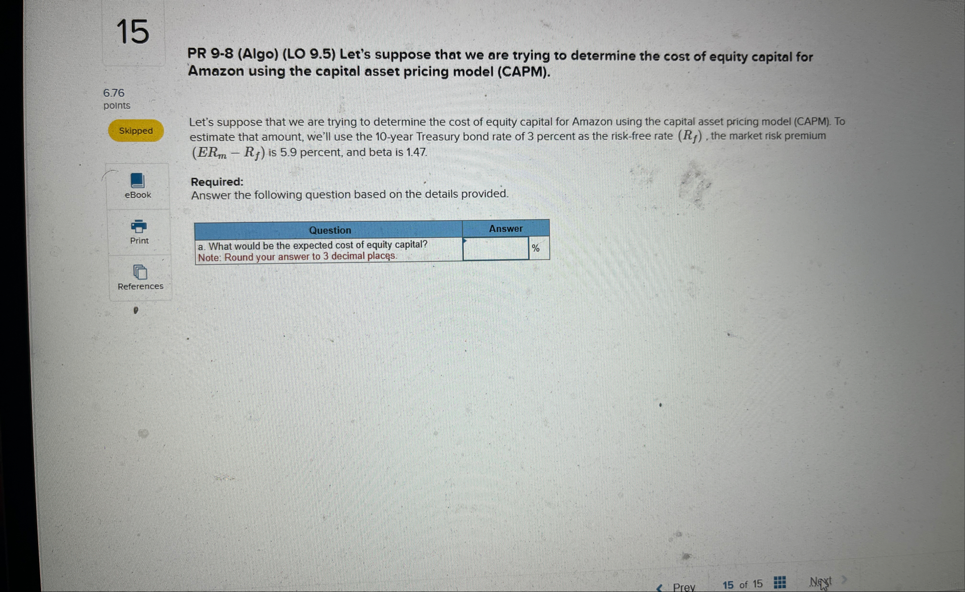 1 5 PR 9 - 8 ( Algo ) ( LO 9 . 5 ) Let's suppose