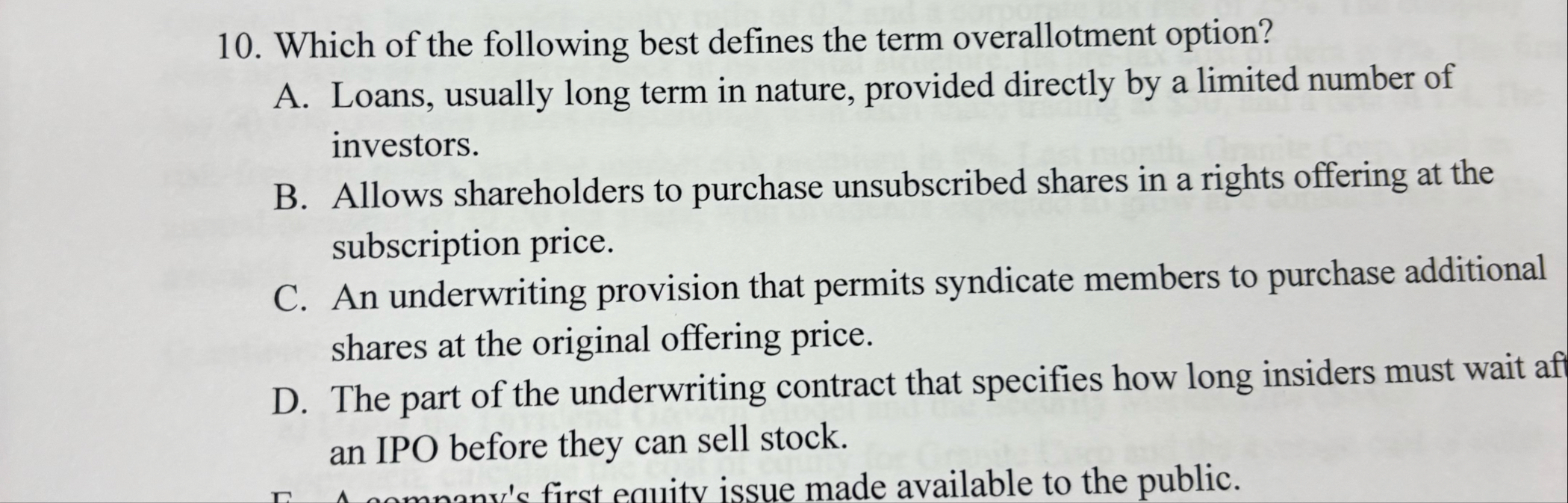 Which of the following best defines the term