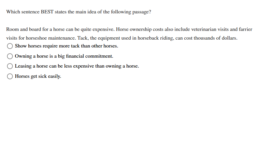 Which sentence BEST states the main idea of the