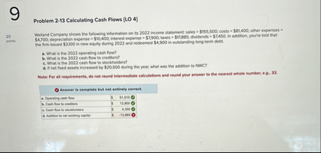 Problem 2 - 1 3 Calculating Cash Flows [ LO 4 ] 2
