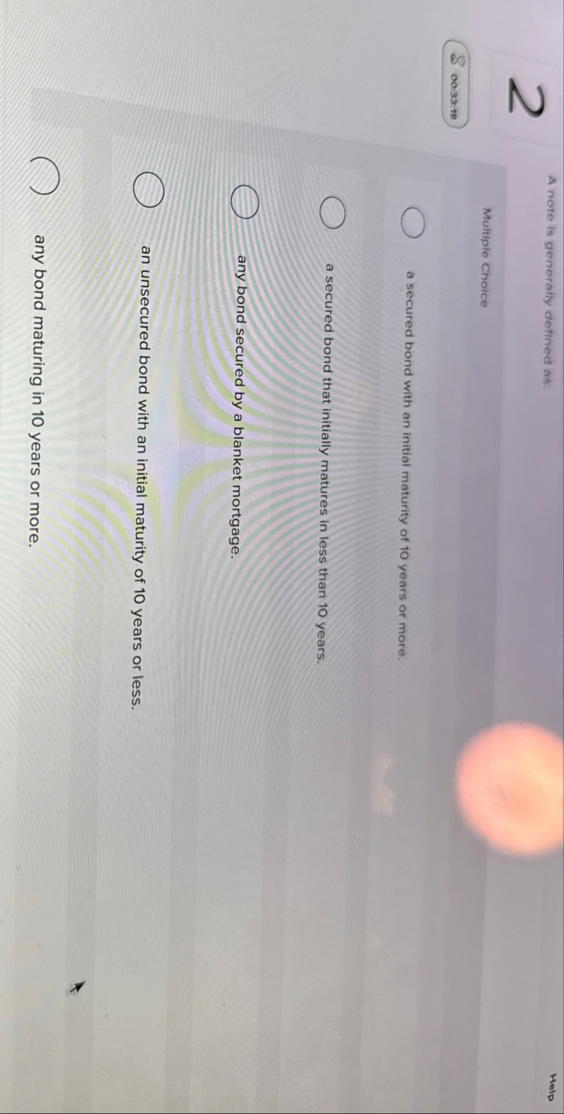 A note is generally defined as: Multiple Choice 0