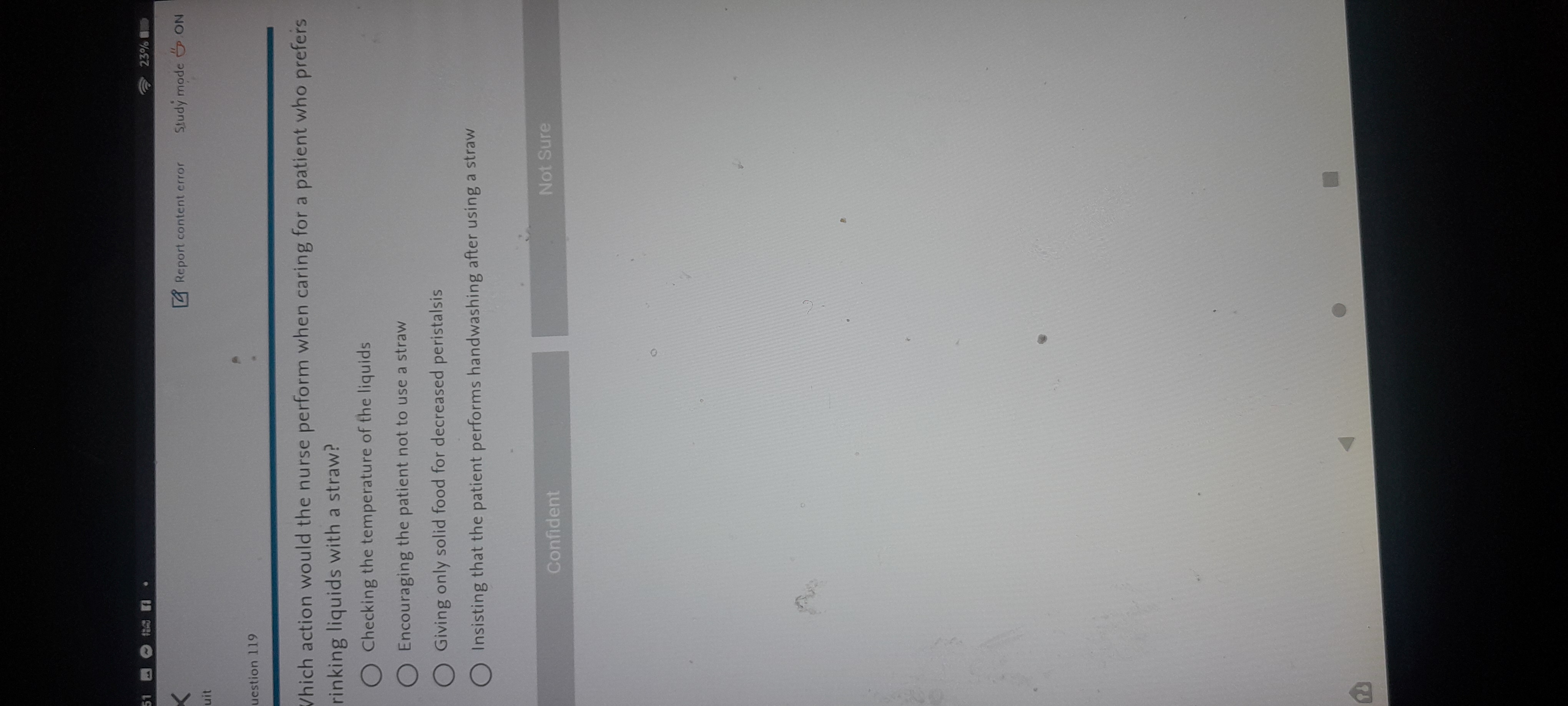 A 51 9 n 23% K Report content error Study mode