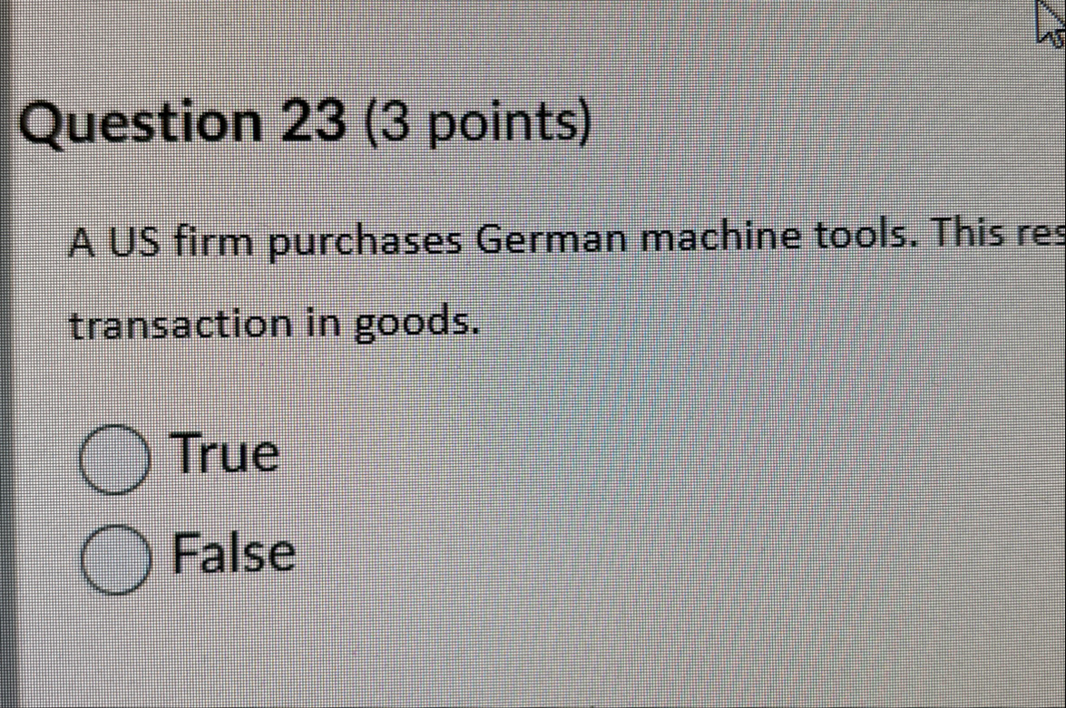 Question 2 3 ( 3 points ) A US firm purchases