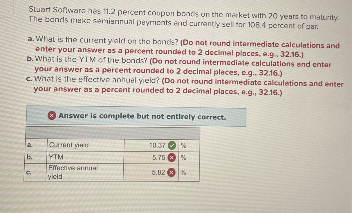 7 ) Stuart Software has 1 1 . 2 percent coupon