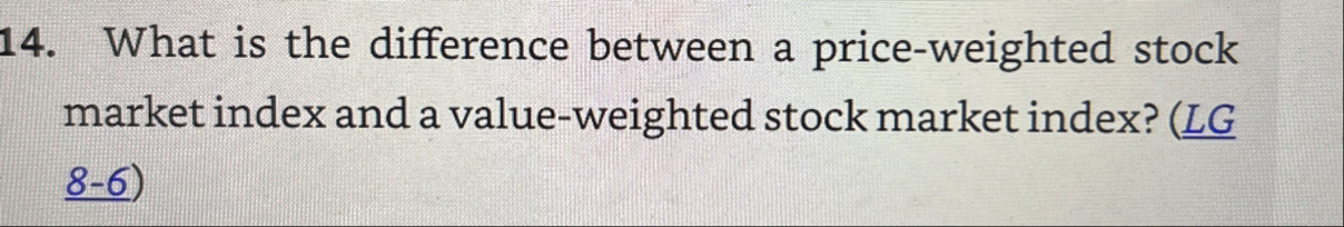 What is the difference between a price - weighted