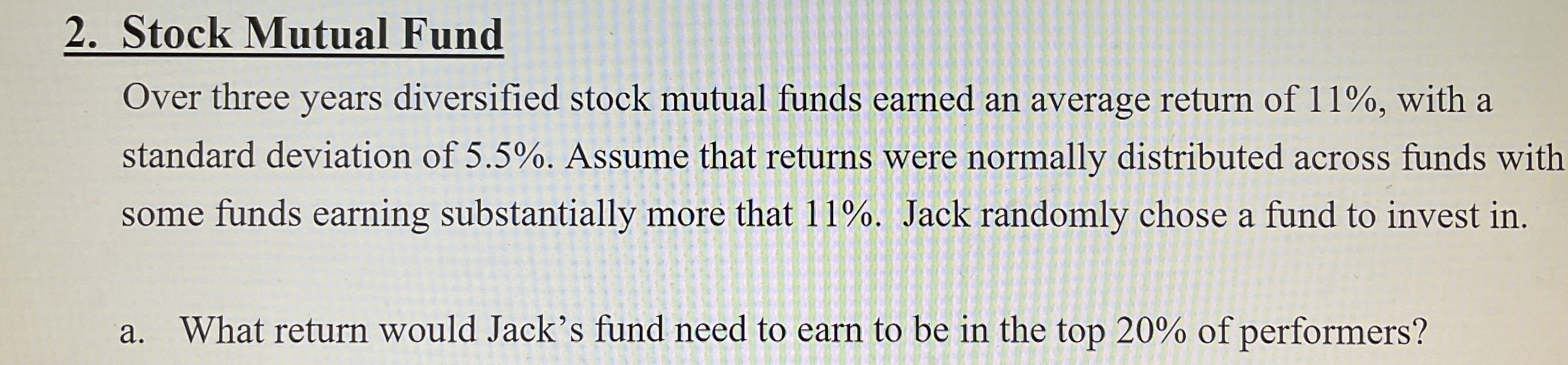 Stock Mutual Fund Over three years diversified