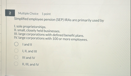 2 Multiple Choice 1 point Simplified employee