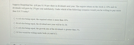 Suppore DeepMind Inc. will pay $ 1 . 5 0 per