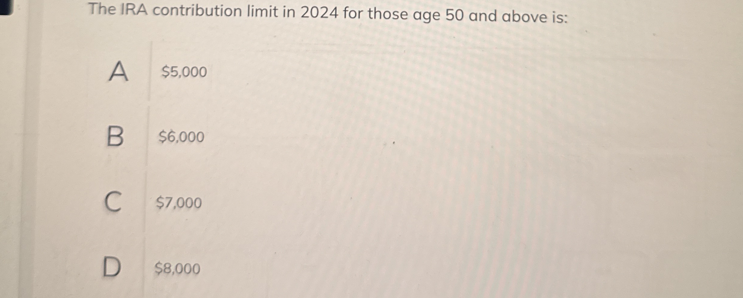 The IRA contribution limit in 2 0 2 4 for those