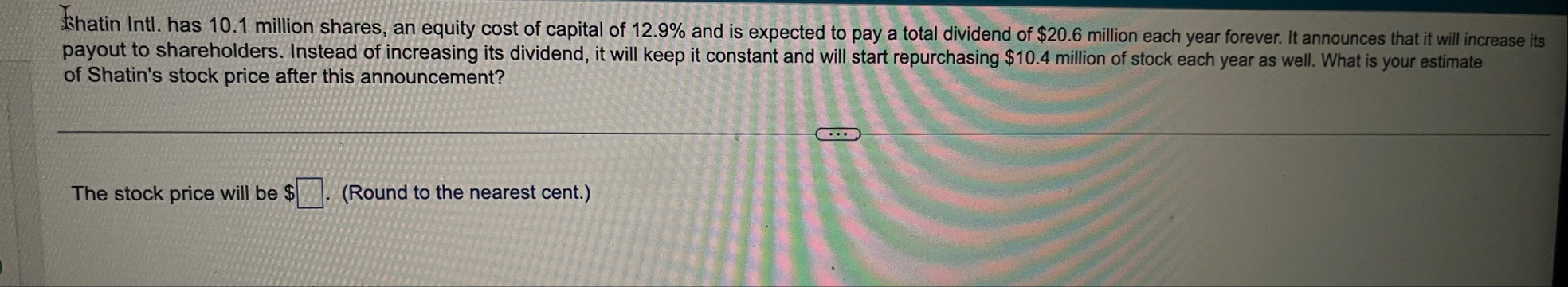 Shatin Intl. has 1 0 . 1 million shares, an