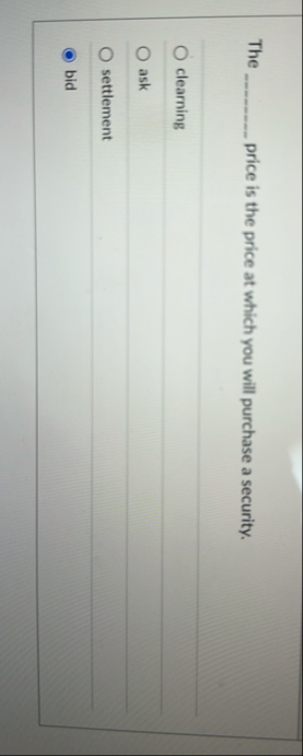 The q , price is the price at which you will