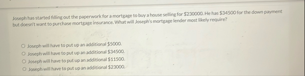 Joseph has started filling out the paperwork for