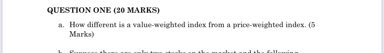 QUESTION ONE ( 2 0 MARKS ) a . How different is a
