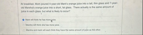 At breakdast, Mom poured 4 - year - old Mark's