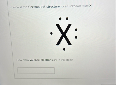 Below is the electron dot structure for an