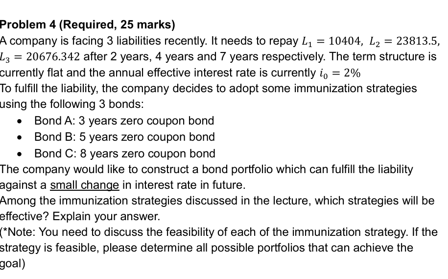 Problem 4 ( Required , 2 5 marks ) A company is