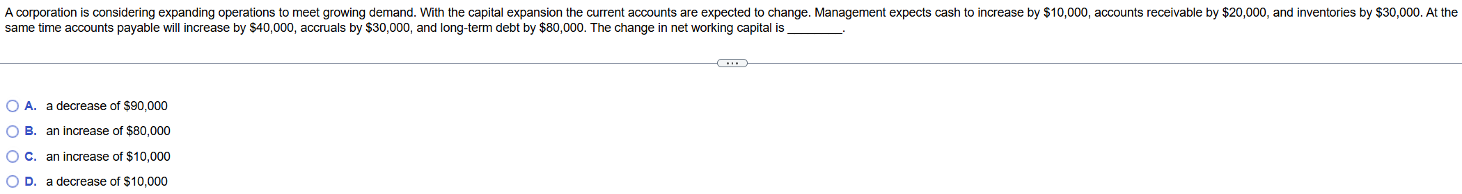same time accounts payable will increase by $ 4 0