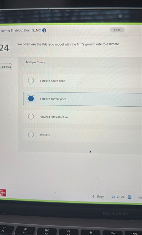 ctoring Enabled: Exam 2 _ MC We often use the P /