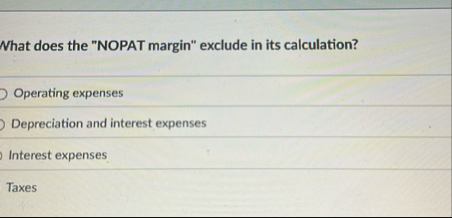 What does the "NOPAT margin" exclude in its