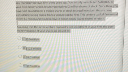 You founded your own firm three years ago. You