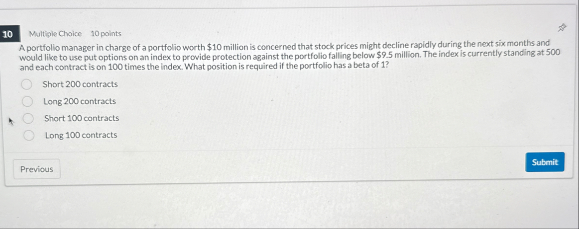 1 0 Multiple Choice 1 0 points A portfolio
