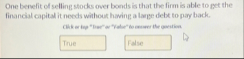 One benefit of selling stocks over bonds is that
