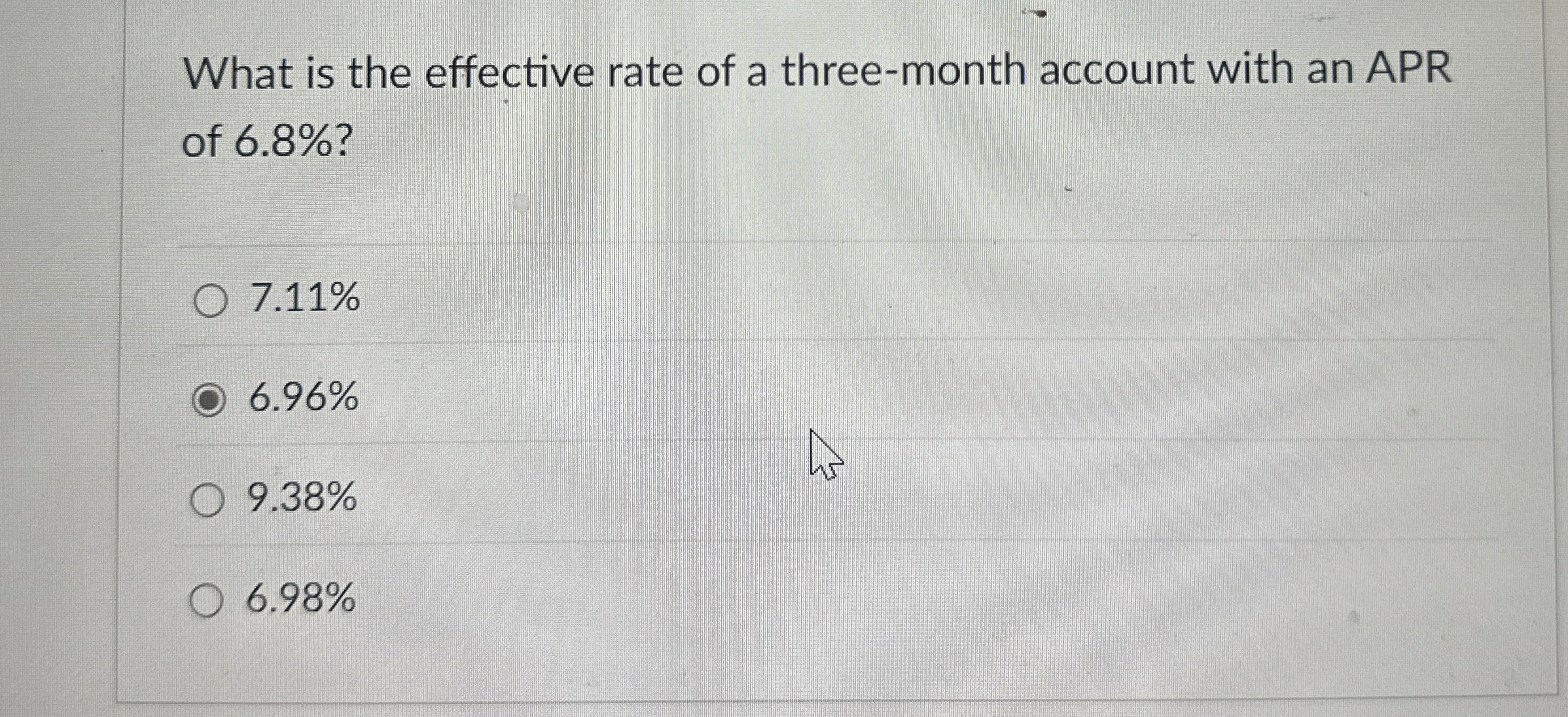 What is the effective rate of a three - month