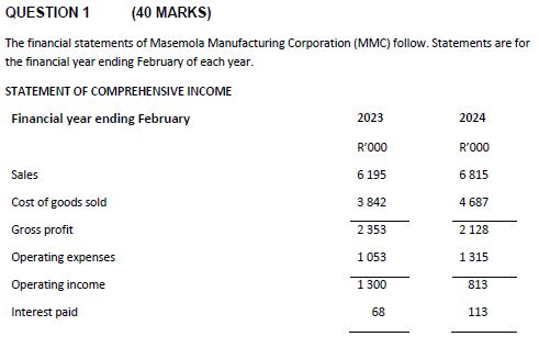REQUIRED a . Use the historic and projected