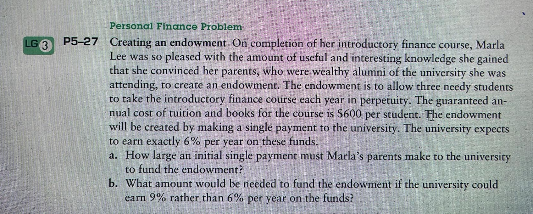 Personal Finance Problem P 5 - 2 7 Creating an